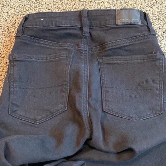 American Eagle Next Level Stretch Black Skinny Jeans Size 00 Short- Like New - Picture 4 of 12